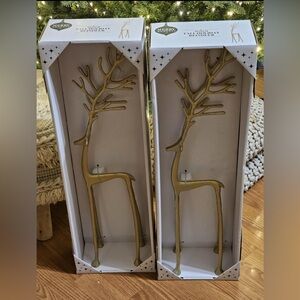Merry Moments Sculpted gold Reindeer New Aldi viral htf